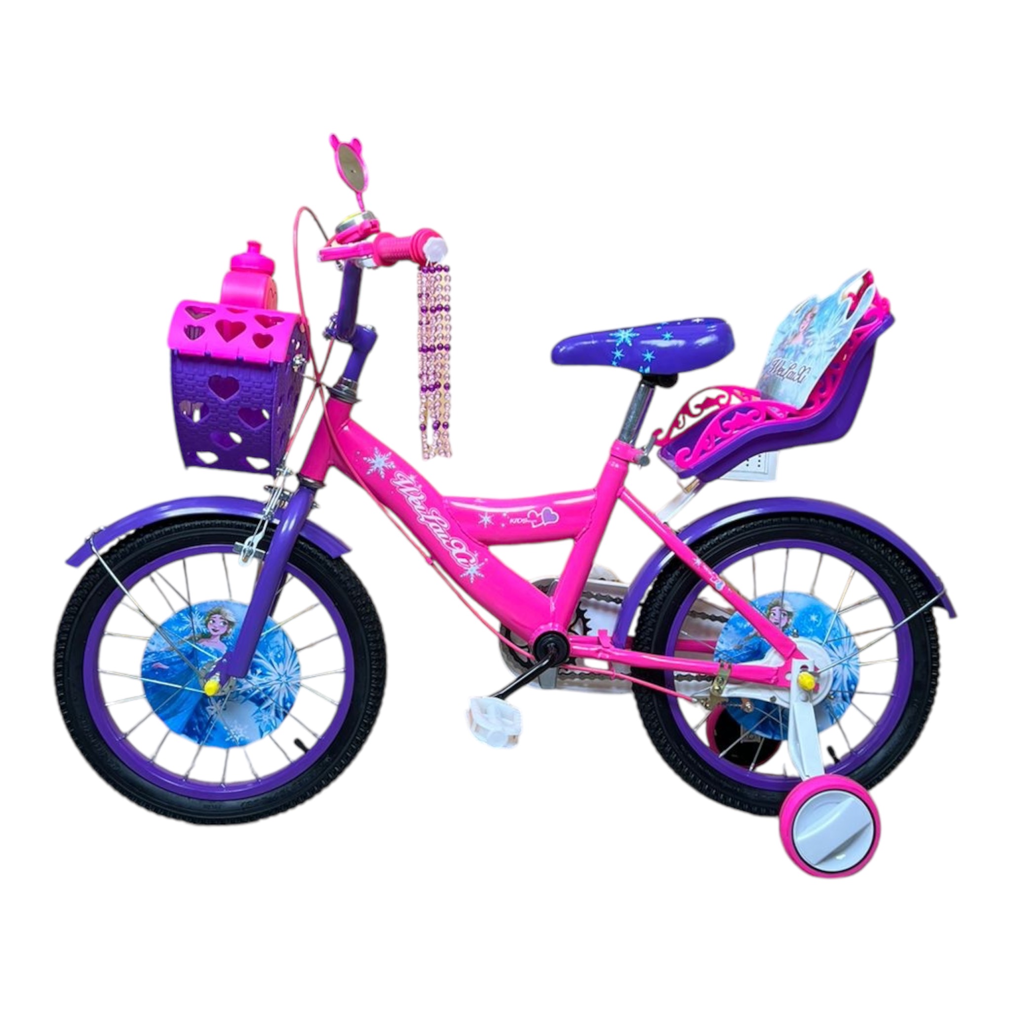Bicicleta disney frozen infantil de 12 pulgadas Fucsia